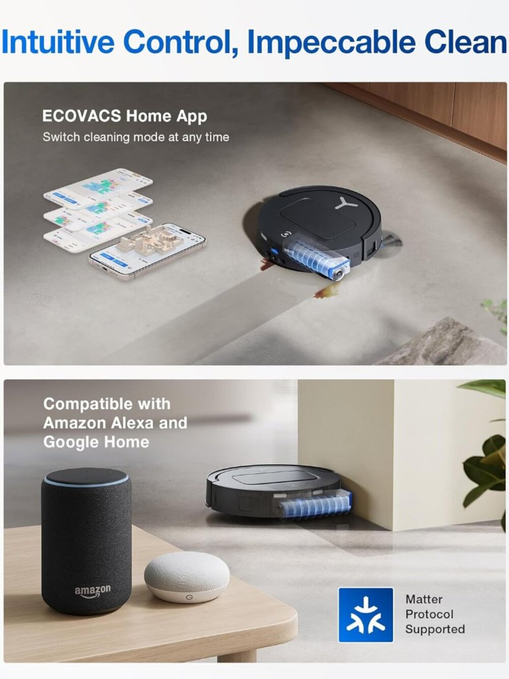 NWT: Robot Vacuum + Mop ECOVACS DEEBOT T80 Omni AI Navigation, 18,000Pa Suction - Picture 8 of 10